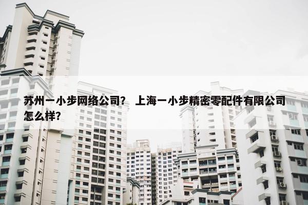 苏州一小步网络公司？ 上海一小步精密零配件有限公司怎么样？