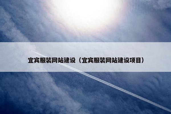 宜宾服装网站建设（宜宾服装网站建设项目）