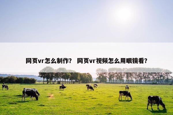 网页vr怎么制作？ 网页vr视频怎么用眼镜看？
