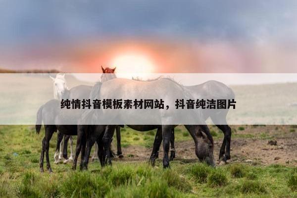 纯情抖音模板素材网站，抖音纯洁图片