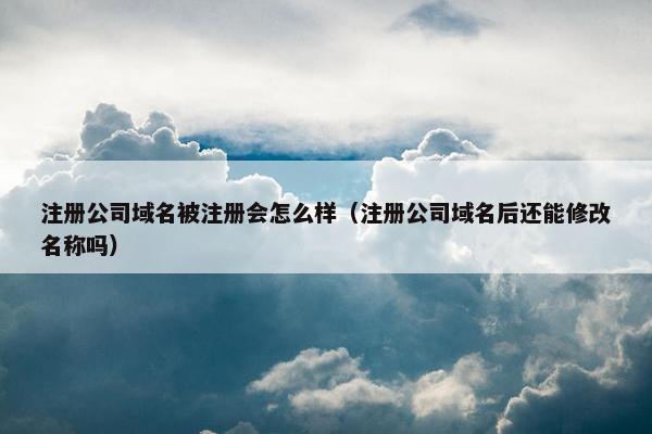 注册公司域名被注册会怎么样（注册公司域名后还能修改名称吗）