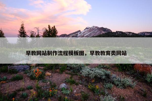 早教网站制作流程模板图，早教教育类网站