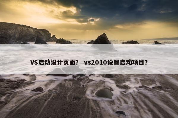 VS启动设计页面？ vs2010设置启动项目？