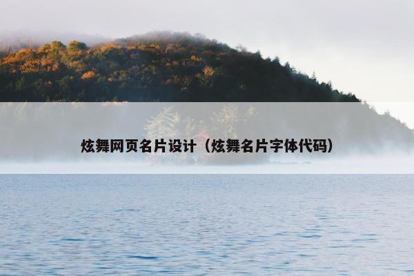 炫舞网页名片设计（炫舞名片字体代码）