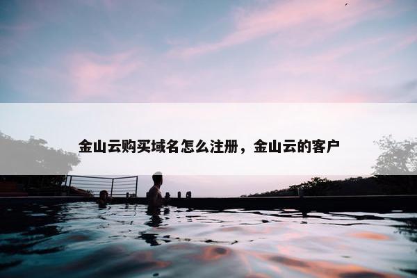 金山云购买域名怎么注册，金山云的客户