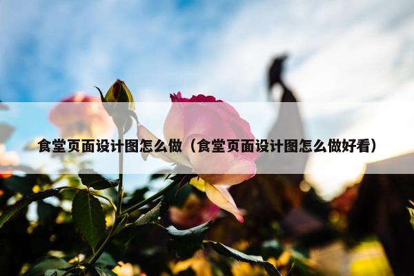 食堂页面设计图怎么做（食堂页面设计图怎么做好看）
