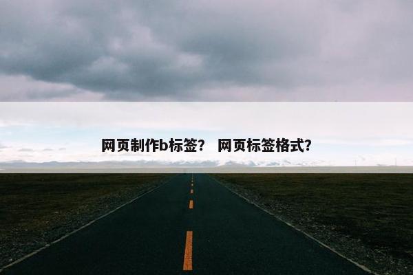 网页制作b标签？ 网页标签格式？