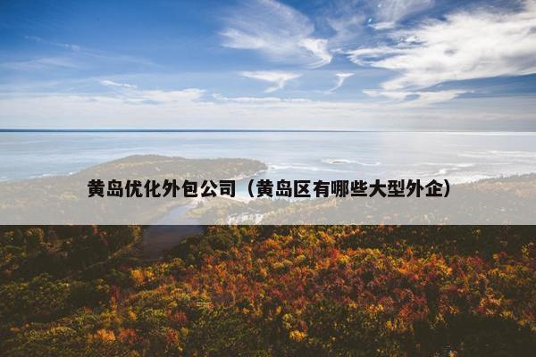 黄岛优化外包公司（黄岛区有哪些大型外企）