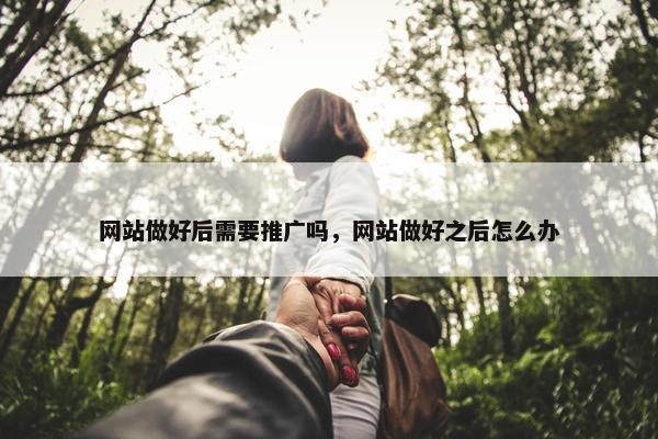 网站做好后需要推广吗，网站做好之后怎么办