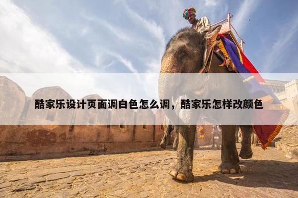 酷家乐设计页面调白色怎么调，酷家乐怎样改颜色