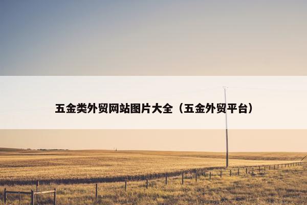 五金类外贸网站图片大全（五金外贸平台）