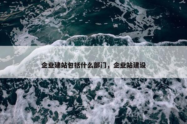 企业建站包括什么部门，企业站建设