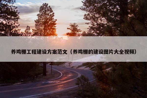 养鸡棚工程建设方案范文（养鸡棚的建设图片大全视频）