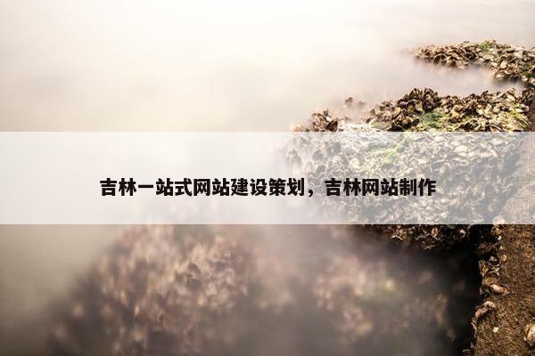 吉林一站式网站建设策划，吉林网站制作
