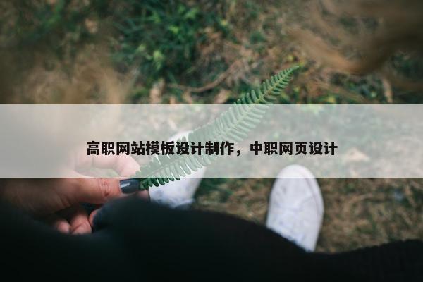 高职网站模板设计制作，中职网页设计