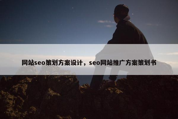 网站seo策划方案设计，seo网站推广方案策划书