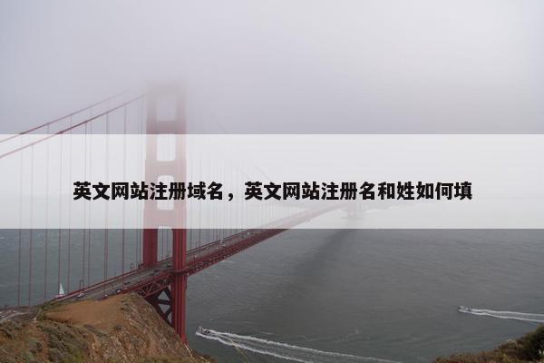 英文网站注册域名，英文网站注册名和姓如何填