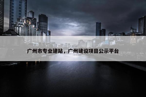 广州市专业建站，广州建设项目公示平台