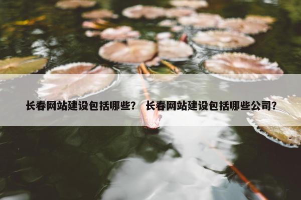 长春网站建设包括哪些？ 长春网站建设包括哪些公司？