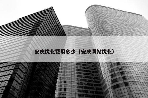 安庆优化费用多少（安庆网站优化）