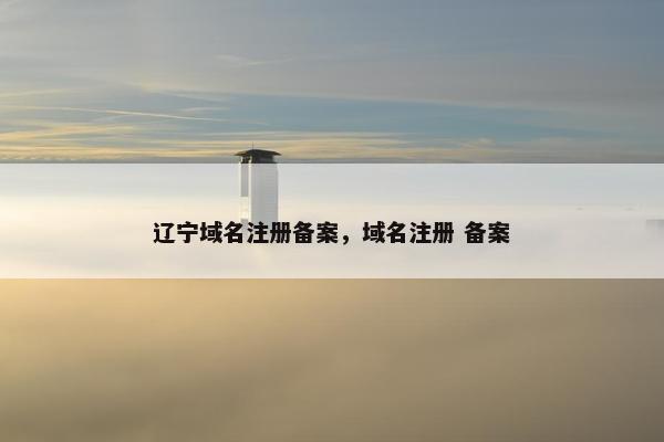 辽宁域名注册备案，域名注册 备案