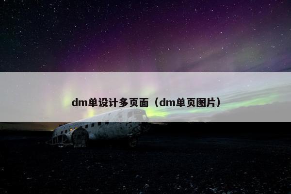 dm单设计多页面（dm单页图片）