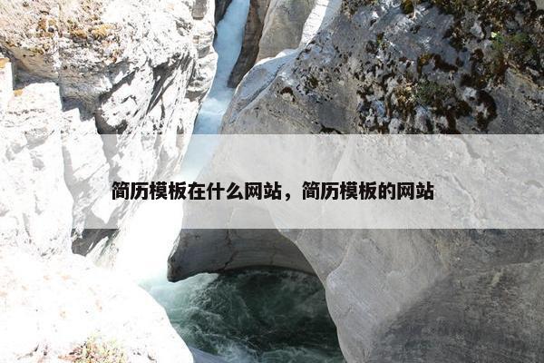 简历模板在什么网站，简历模板的网站