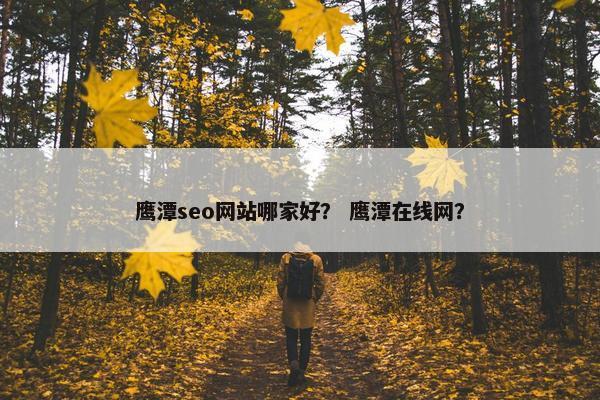 鹰潭seo网站哪家好？ 鹰潭在线网？