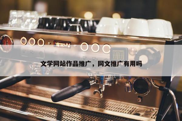 文学网站作品推广，网文推广有用吗