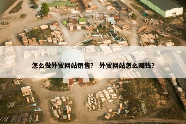 怎么做外贸网站销售？ 外贸网站怎么赚钱？