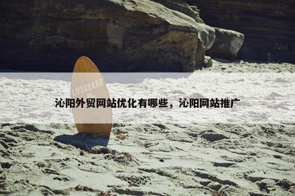 沁阳外贸网站优化有哪些，沁阳网站推广