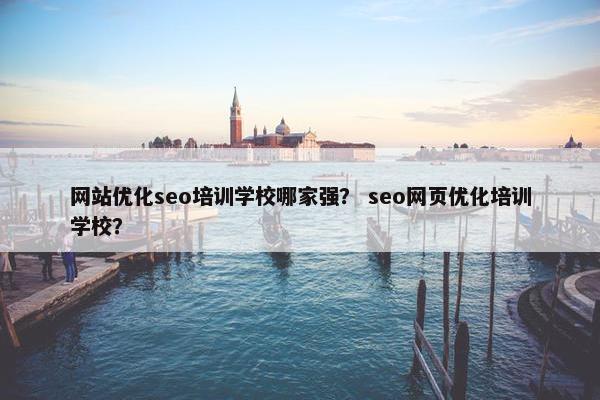 网站优化seo培训学校哪家强？ seo网页优化培训学校？