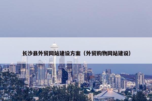 长沙县外贸网站建设方案（外贸购物网站建设）