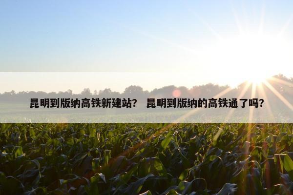 昆明到版纳高铁新建站？ 昆明到版纳的高铁通了吗？