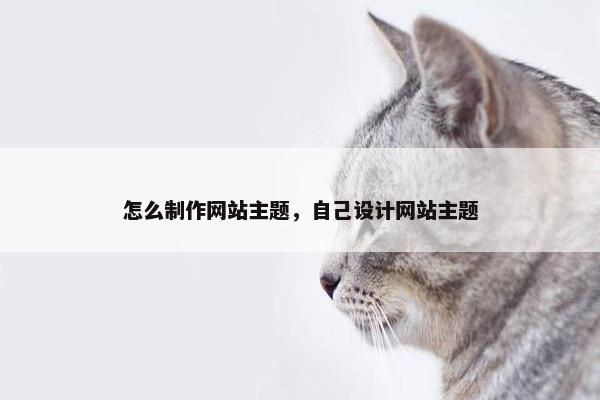 怎么制作网站主题，自己设计网站主题