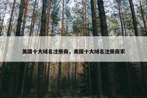 美国十大域名注册商，美国十大域名注册商家