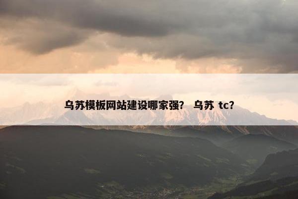 乌苏模板网站建设哪家强？ 乌苏 tc？