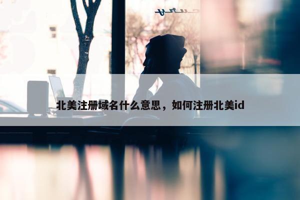 北美注册域名什么意思，如何注册北美id