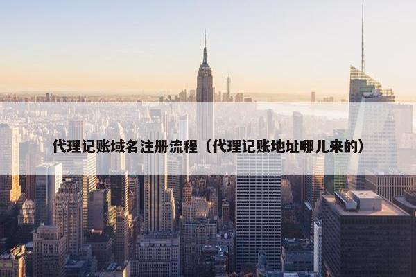 代理记账域名注册流程（代理记账地址哪儿来的）