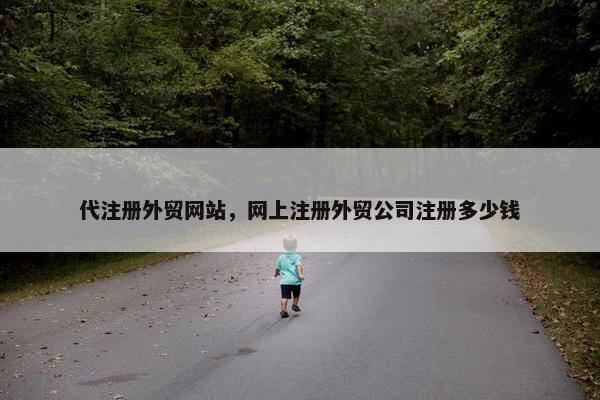 代注册外贸网站，网上注册外贸公司注册多少钱