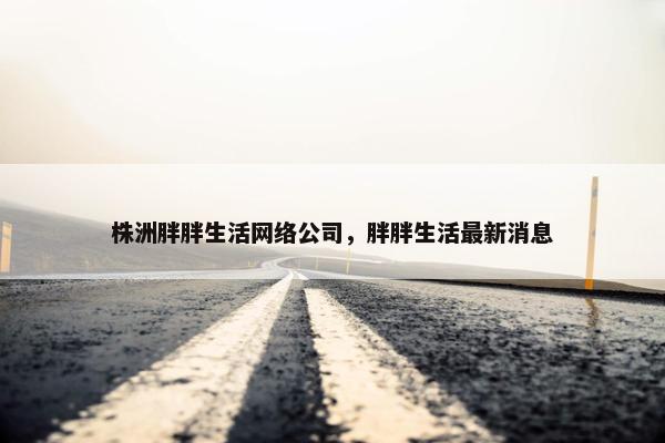 株洲胖胖生活网络公司，胖胖生活最新消息