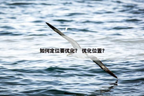 如何定位要优化？ 优化位置？