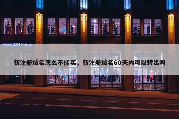 新注册域名怎么不能买，新注册域名60天内可以转出吗
