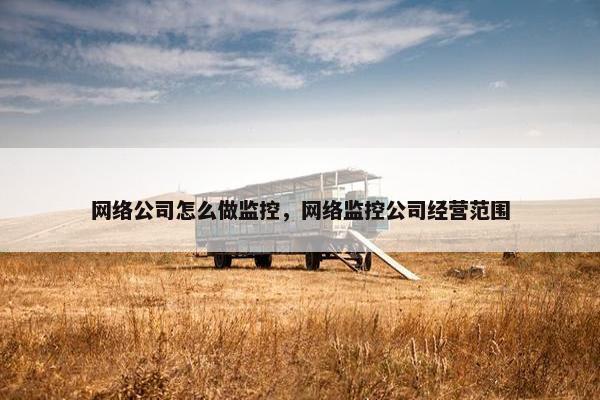 网络公司怎么做监控，网络监控公司经营范围