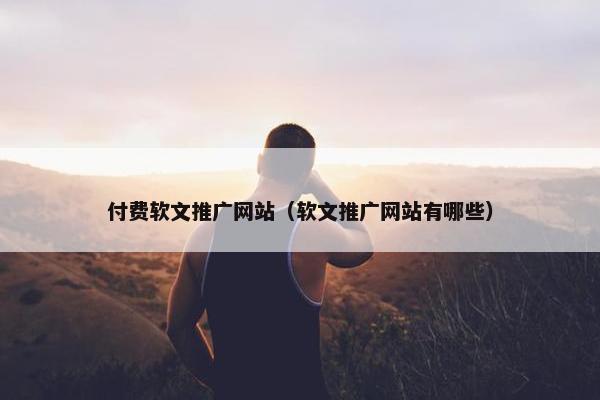 付费软文推广网站（软文推广网站有哪些）