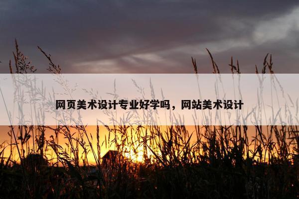 网页美术设计专业好学吗，网站美术设计