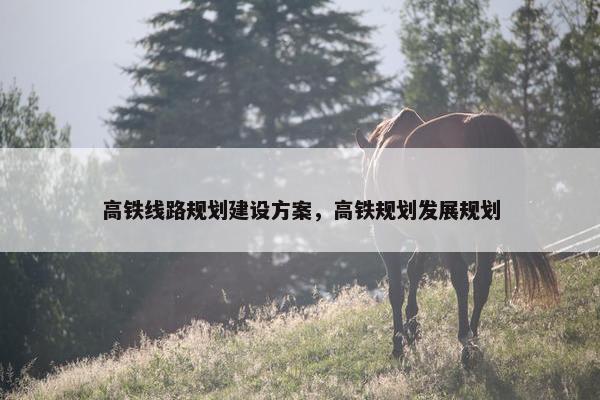 高铁线路规划建设方案，高铁规划发展规划