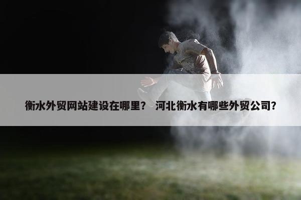 衡水外贸网站建设在哪里？ 河北衡水有哪些外贸公司？