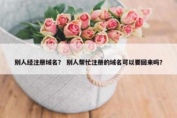 别人经注册域名？ 别人帮忙注册的域名可以要回来吗？