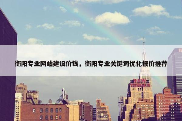 衡阳专业网站建设价钱，衡阳专业关键词优化报价推荐